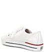 Color:White - Image 4 - Carly Leather Low Top Lace-Up Platform Sneakers