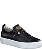 Color:Black Gold Combo - Image 1 - Faye Leather Platform Sneakers