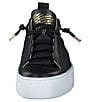 Color:Black Gold Combo - Image 4 - Faye Leather Platform Sneakers