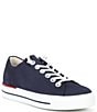 Color:Sea - Image 1 - Hadley Leather Lace-Up Sneakers