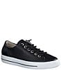 Color:Black - Image 1 - Hadley Leather Lace-Up Sneakers