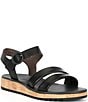 Color:Black Softnappa - Image 1 - Teegan Leather Double Banded Platform Sandals