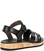 Color:Black Softnappa - Image 2 - Teegan Leather Double Banded Platform Sandals