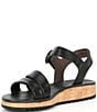 Color:Black Softnappa - Image 4 - Teegan Leather Double Banded Platform Sandals