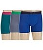 Color:Grey/Blue/Black - Image 1 - Mixed Print 3.5#double; Inseam Boxer Briefs 3-Pack