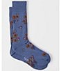 Color:Blue - Image 1 - Narcissi Floral Crew Socks