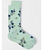 Color:Mint - Image 1 - Narcissi Floral Crew Socks