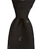 Color:Black - Image 1 - Paisley 3.14#double; Woven Silk Tie
