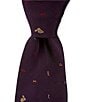 Color:Purple - Image 1 - Rabbit Letters 3.14#double; Woven Silk Tie