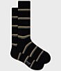Color:Black - Image 1 - Signature Block Crew Socks