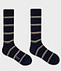 Color:Navy - Image 2 - Signature Block Crew Socks