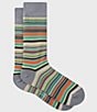 Color:Grey - Image 1 - Signature Stripe Crew Socks