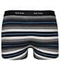 Color:Black - Image 2 - Striped 2.75#double; Inseam Trunks