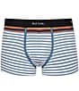 Color:Turquoise Multi - Image 1 - Striped 2.75#double; Inseam Trunks