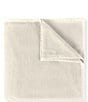 Peacock Alley All Season Cotton Plush Solid Bed Blanket, Color:Linen - Image 1