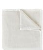 Peacock Alley All Season Cotton Plush Solid Bed Blanket, Color:Natural - Image 1