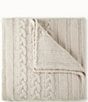 Peacock Alley Cozy Cable Knit Throw Blanket - Image 1