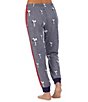 Color:Grey Heather Print - Image 2 - Brushed French Terry Knit Snoopy Print Coordinating Sleep Joggers