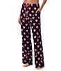Peanuts Jersey Knit Snoopy Heart Print Coordinating Valentine's Day Sleep Pants, Color:Black Print - Image 3