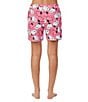 Peanuts Knit Snoopy Print Drawstring Tie Coordinating Sleep Shorts, Color:Dark Pink Print - Image 2
