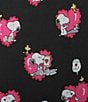 Peanuts Plus Size Jersey Knit Snoopy Heart Print Coordinating Valentine's Day Sleep Pants, Color:Black Print - Image 2