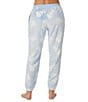 Peanuts Snoopy Chenille Jacquard Drawstring Tie Coordinating Sleep Pant, Color:Blue Print - Image 2