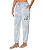Peanuts Snoopy Chenille Jacquard Drawstring Tie Coordinating Sleep Pant, Color:Blue Print - Image 3