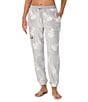 Peanuts Snoopy Chenille Jacquard Drawstring Tie Coordinating Sleep Pant, Color:Grey Print - Image 1