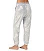 Peanuts Snoopy Chenille Jacquard Drawstring Tie Coordinating Sleep Pant, Color:Grey Print - Image 2