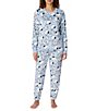 Peanuts Snoopy Print Long Sleeve Crew Neck Fleece Coordinating Sleep Top - Image 4