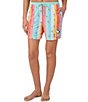 Peanuts Snoopy Stripe Print Jersey Knit Coordinating Sleep Boxers - Image 1