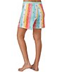 Peanuts Snoopy Stripe Print Jersey Knit Coordinating Sleep Boxers - Image 2