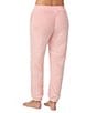 Peanuts Solid Cozy Plush Drawstring Tie Coordinating Sleep Pants, Color:Pink - Image 2