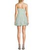 Color:Green - Image 2 - Corset Rosette Waist Glitter Tulle Fit & Flare Dress