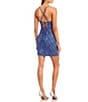 Color:Blue - Image 2 - Glitter Lace Up Dress