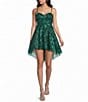 Pear Culture Sequin-Embellished Embroidered Mesh Dress - Image 1