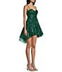 Pear Culture Sequin-Embellished Embroidered Mesh Dress - Image 3