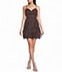 Pear Culture Spaghetti Strap Glitter Cork Dress - Image 1