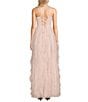 Color:Blush - Image 2 - Sweetheart Neck Rose Waist Corkscrew Tulle Long Dress