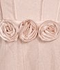 Color:Blush - Image 4 - Sweetheart Neck Rose Waist Corkscrew Tulle Long Dress
