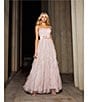 Color:Blush - Image 5 - Sweetheart Neck Rose Waist Corkscrew Tulle Long Dress