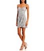 Color:Silver - Image 1 - V-Neck Lace Wrap Dress