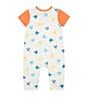 Color:Print - Image 2 - Baby Boys 6-24 Months Rolled Cuff Short Sleeve Rusty Rooster Coverall
