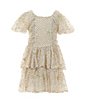 Color:Off White - Image 1 - Little Girls 2T-8 Confetti Embroidered Fit & Flare Dress