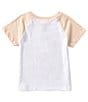 Color:White - Image 2 - Little/Big 2T-10 Girls Raglan Sleeve Dog Love Graphic T-Shirt
