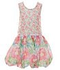 Color:Print - Image 3 - Little/Big Girls 2T-10 Floral Mesh Fit & Flare Dress And Shrug