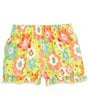 Color:Multi Print Floral - Image 1 - Little/Big Girls 2T-10 Floral-Printed Shorts