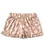 Peek Little/Big Girls 2T-10 Flower Printed Shorts, Color:Natural - Image 1