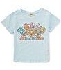 Color:Light Blue - Image 1 - Little/Big Girls 2T-10 Short-Sleeve Hello Sunshine T-Shirt