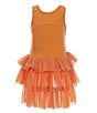 Color:Pale Orange - Image 1 - Little/Big Girls 2T-10 Sleeveless Ballerina Dress